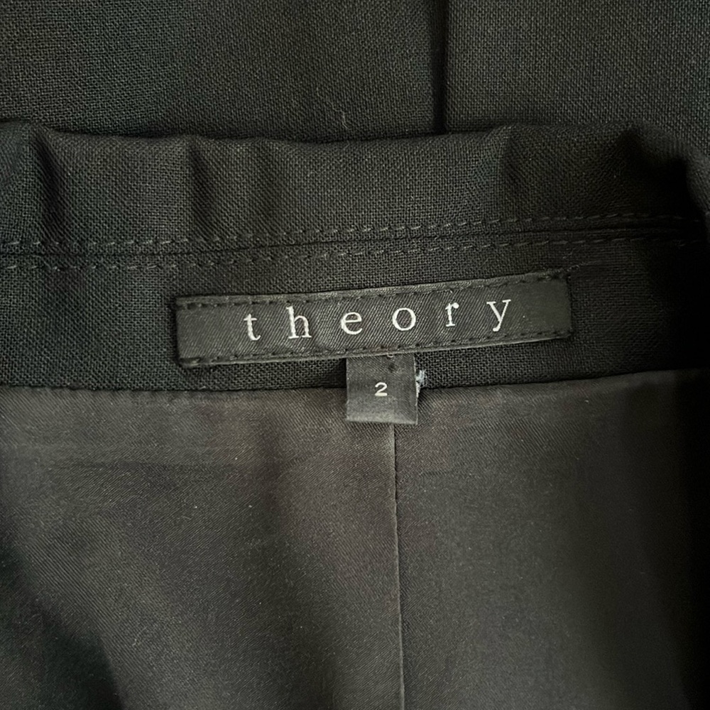 Theory women’s Gabe B Polished wool blend black suit blazer Size 2